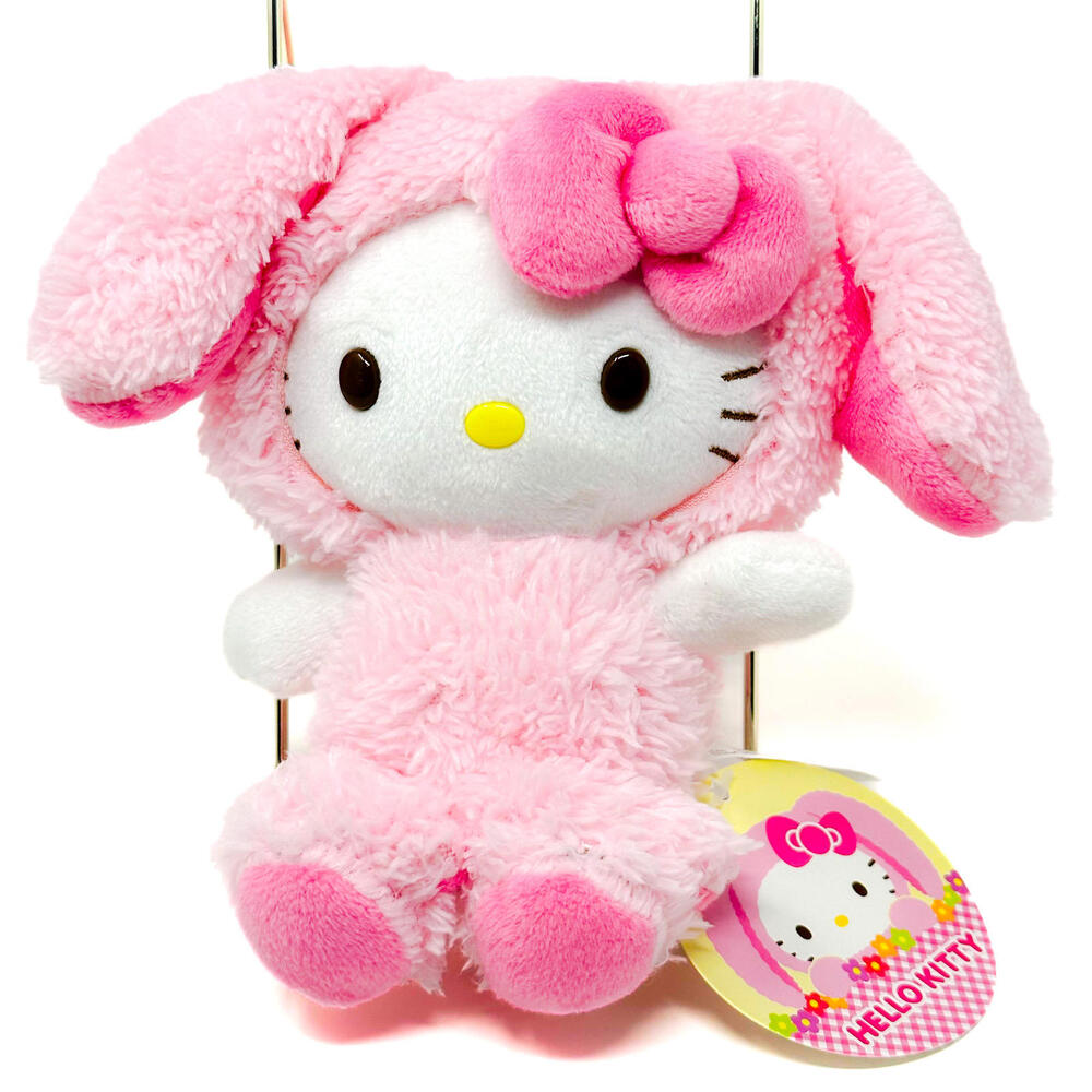Hello Kitty Puppy Dog Plush Wearing Slippers‎ 2015 Pink Sanrio Cat not Bunny NWT